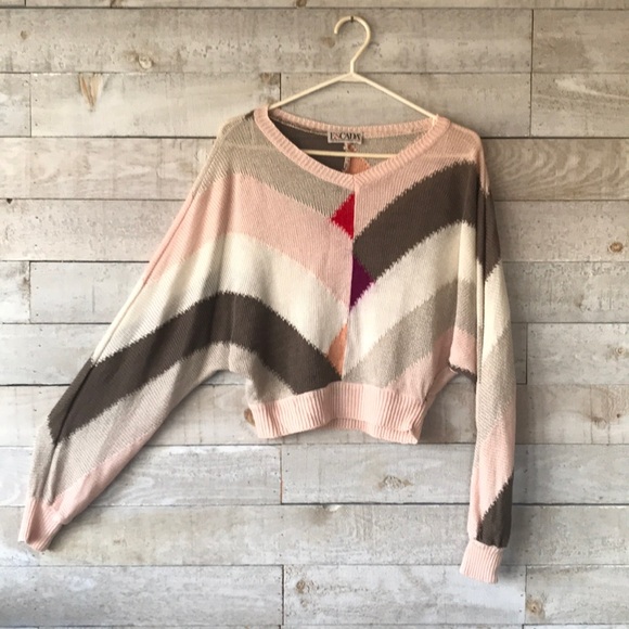 ESCADA linen geometric vneck sweater - Picture 1 of 12